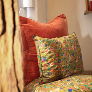 AWESOME HOME- BOUTIS Winter Spring & coussin assorti – 110X180cm