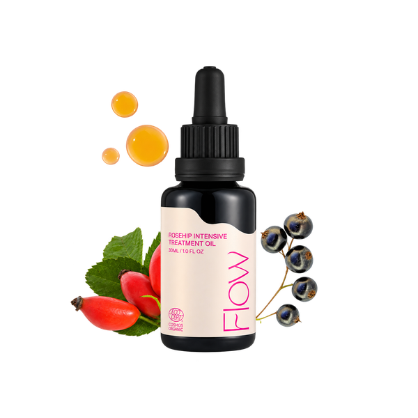 Huile de soin intensif à la rose musquée bio Flow Cosmetics 30 ml
